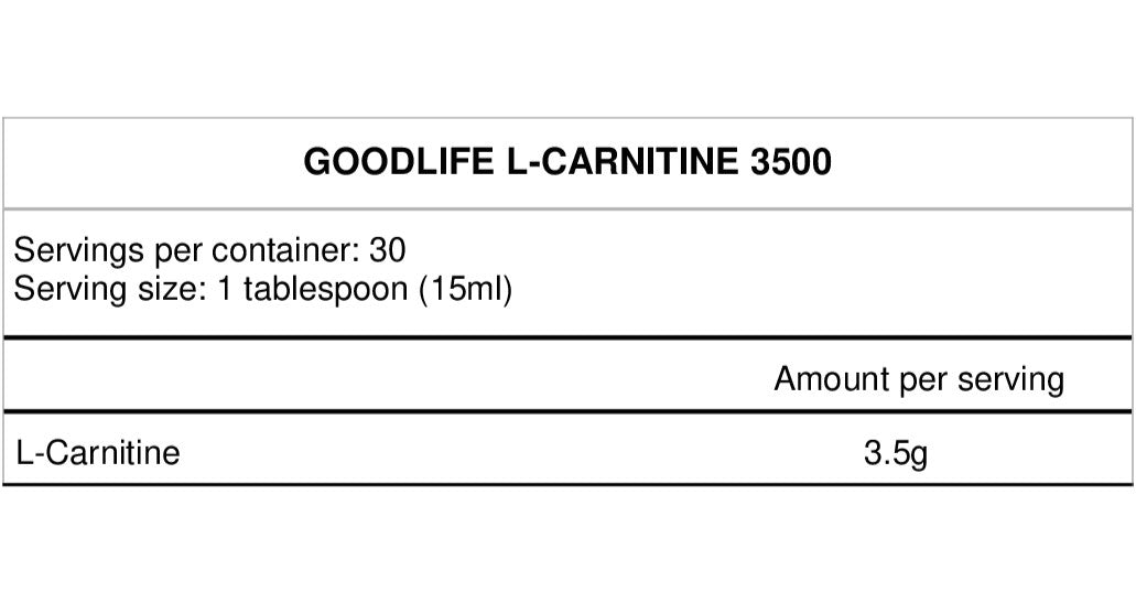 Goodlife L-Carnitina 3500 Goodlife Costa Rica Goodlife L-Carnitina 3500 Goodlife Costa Rica